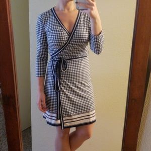 Max studio multi print wrap dress